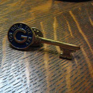 🗝 You Hold The Key "G" Vintage Lapel Pin